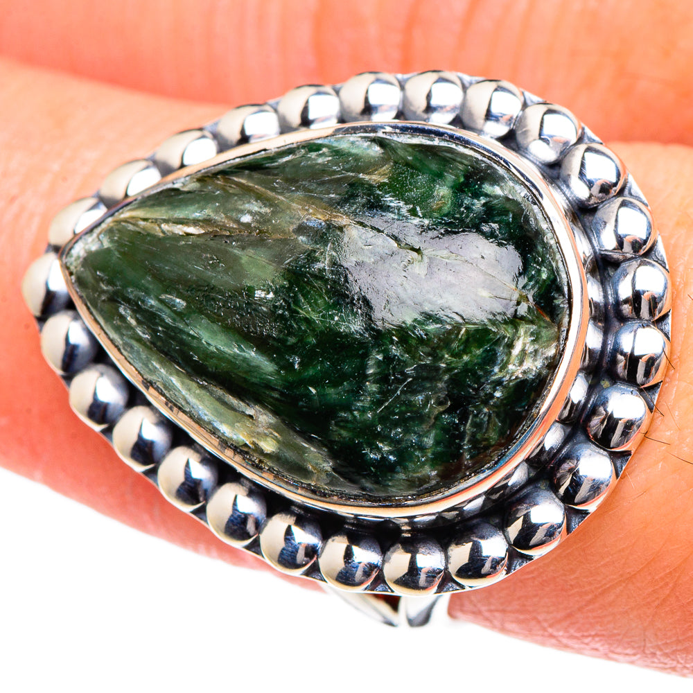 Seraphinite Rings handcrafted by Ana Silver Co - RING95168