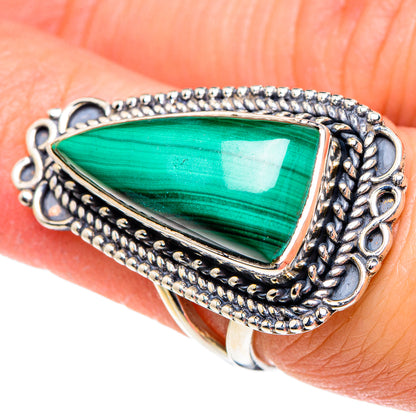 Malachite Rings handcrafted by Ana Silver Co - RING95172