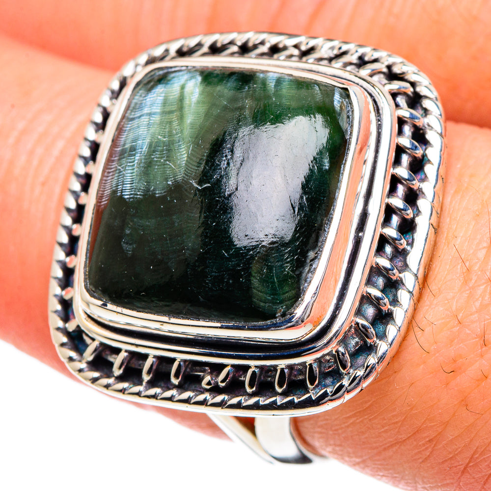 Seraphinite Rings handcrafted by Ana Silver Co - RING95176