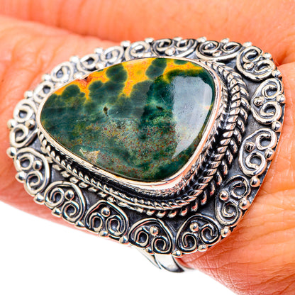 Ocean Jasper Rings handcrafted by Ana Silver Co - RING95177