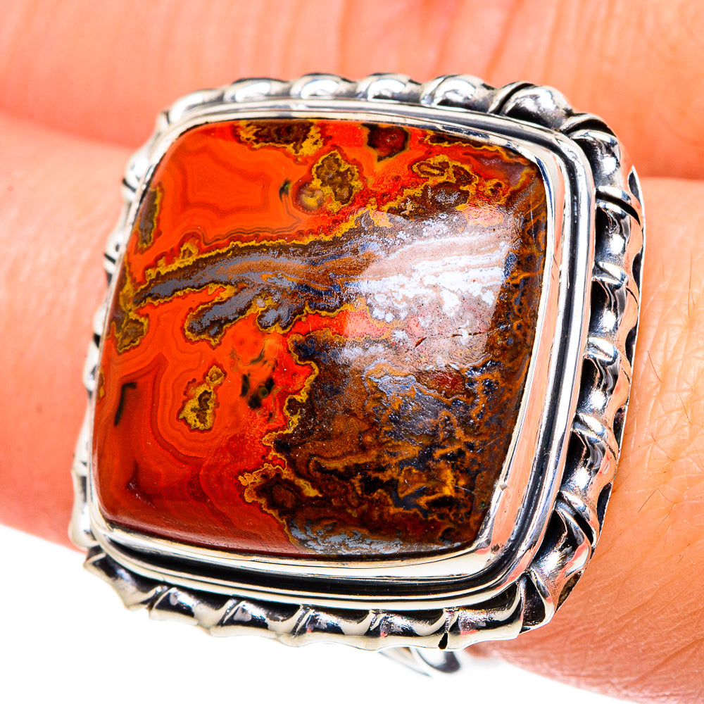 Morocco Agate Rings handcrafted by Ana Silver Co - RING95179