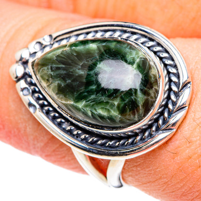 Seraphinite Rings handcrafted by Ana Silver Co - RING95188
