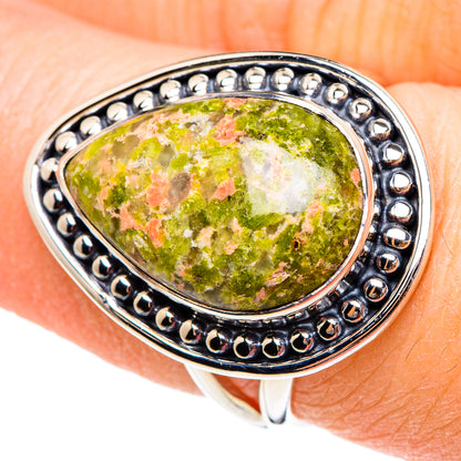 Unakite Rings handcrafted by Ana Silver Co - RING95190