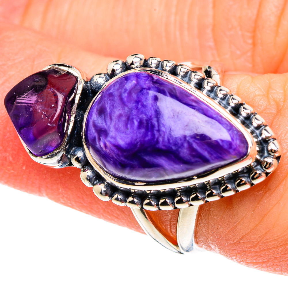 Charoite Rings handcrafted by Ana Silver Co - RING95201
