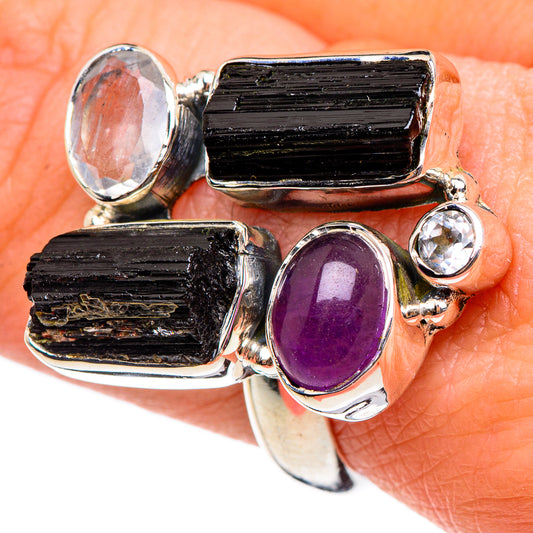 Black Tourmaline Rings handcrafted by Ana Silver Co - RING95204