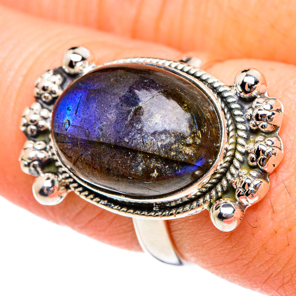 Labradorite Rings handcrafted by Ana Silver Co - RING95216