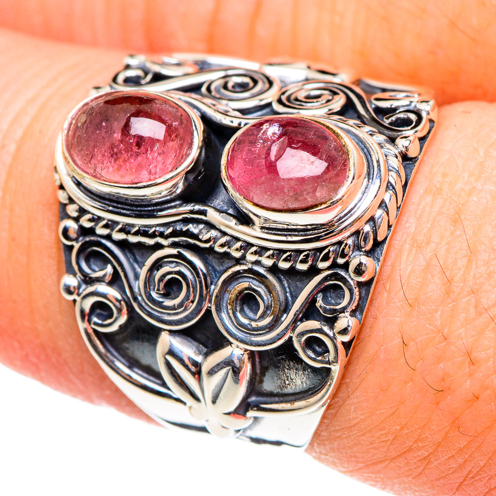 Pink Tourmaline Rings handcrafted by Ana Silver Co - RING95225