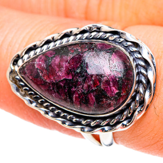 Russian Eudialyte Rings handcrafted by Ana Silver Co - RING95227