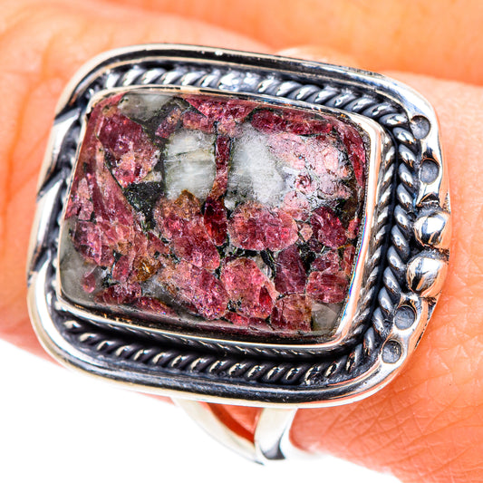 Russian Eudialyte Rings handcrafted by Ana Silver Co - RING95228