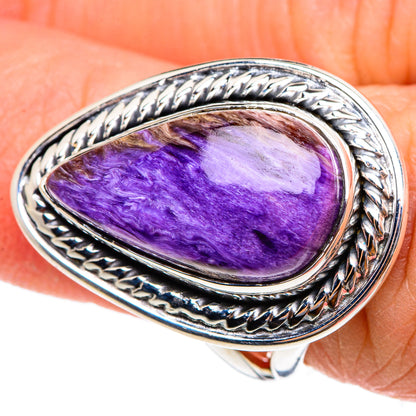 Charoite Rings handcrafted by Ana Silver Co - RING95229