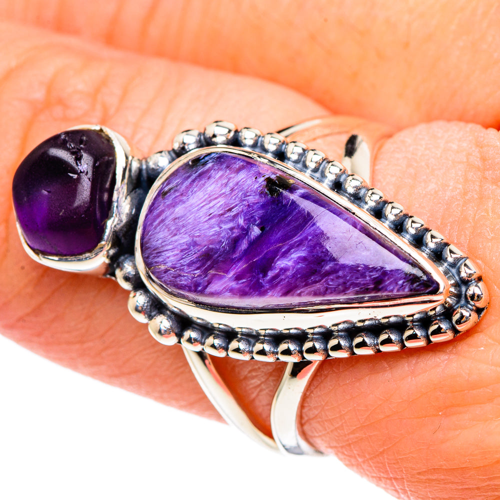 Charoite Rings handcrafted by Ana Silver Co - RING95230