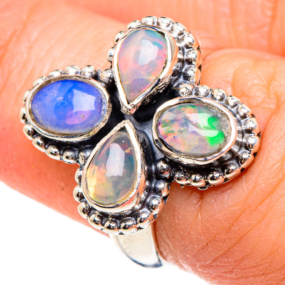 Ethiopian Opal Rings handcrafted by Ana Silver Co - RING95233