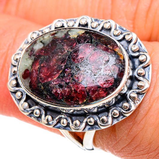 Russian Eudialyte Rings handcrafted by Ana Silver Co - RING95249