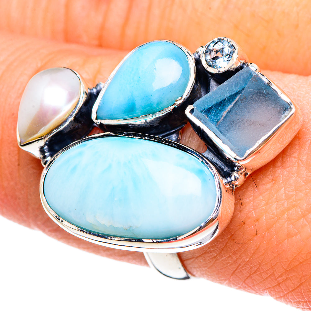 Larimar Rings handcrafted by Ana Silver Co - RING95254