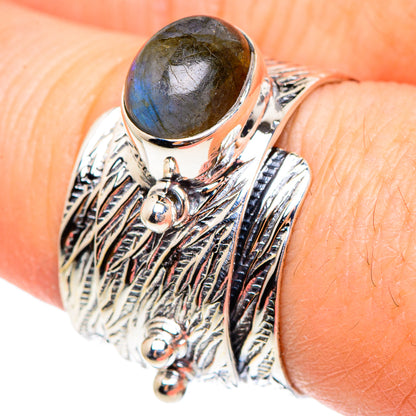 Labradorite Rings handcrafted by Ana Silver Co - RING95255