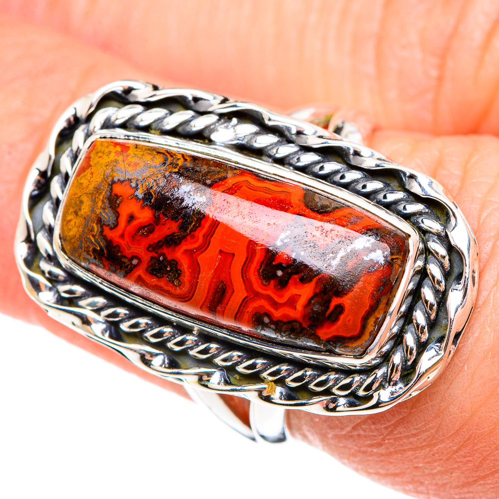 Morocco Agate Rings handcrafted by Ana Silver Co - RING95260