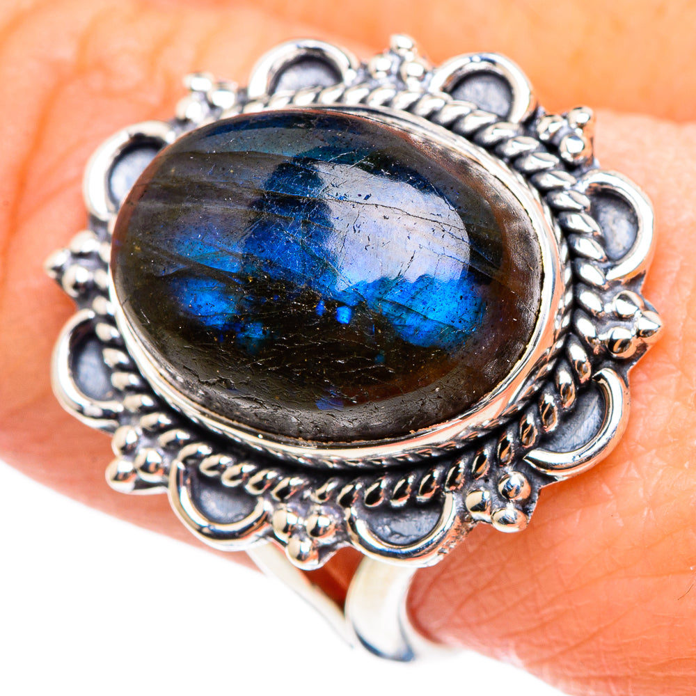 Labradorite Rings handcrafted by Ana Silver Co - RING95271