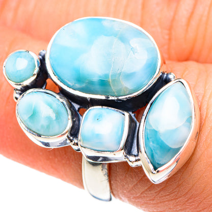 Larimar Rings handcrafted by Ana Silver Co - RING95273