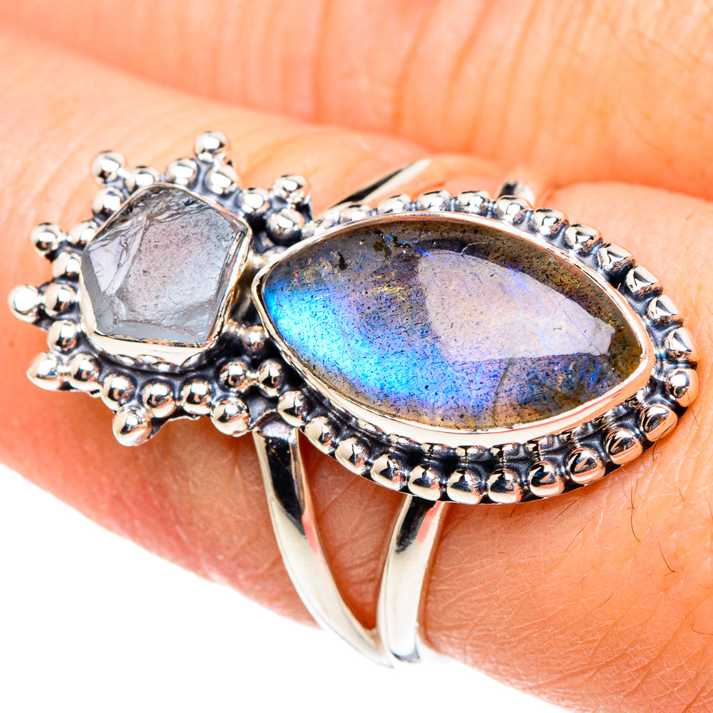 Labradorite Rings handcrafted by Ana Silver Co - RING95274