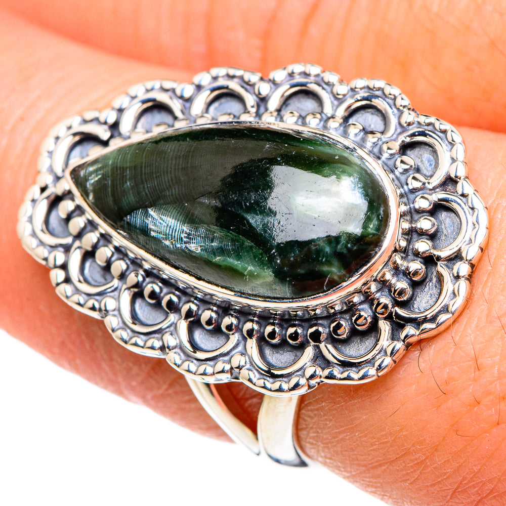 Seraphinite Rings handcrafted by Ana Silver Co - RING95276
