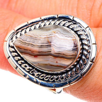 Laguna Lace Agate Rings handcrafted by Ana Silver Co - RING95279