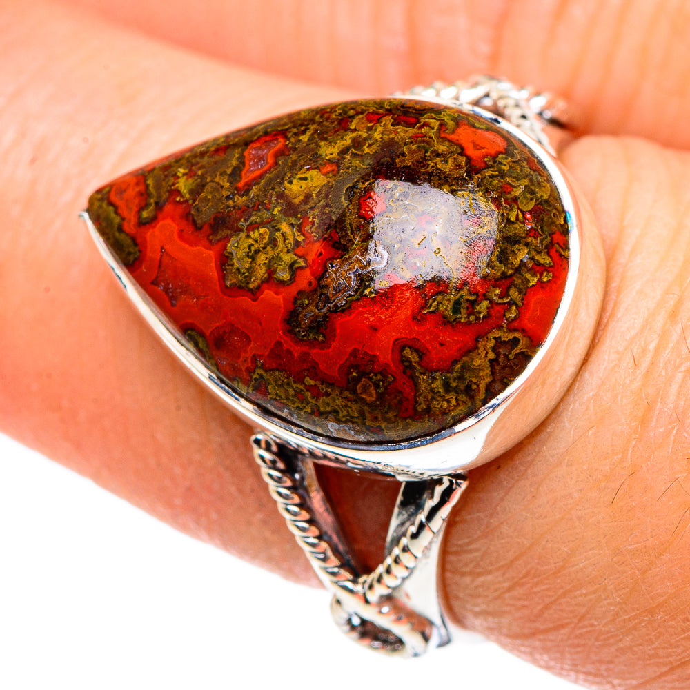 Morocco Agate Rings handcrafted by Ana Silver Co - RING95280