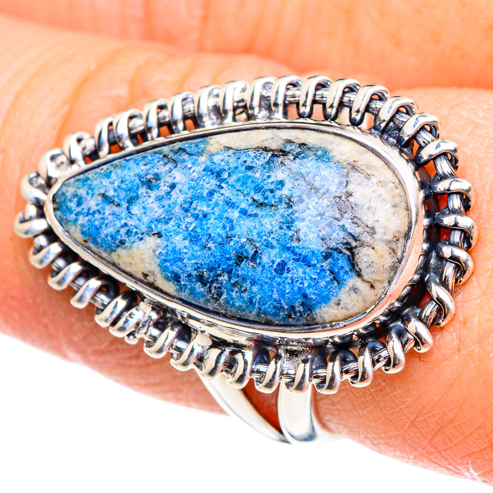 K2 Blue Azurite Rings handcrafted by Ana Silver Co - RING95285
