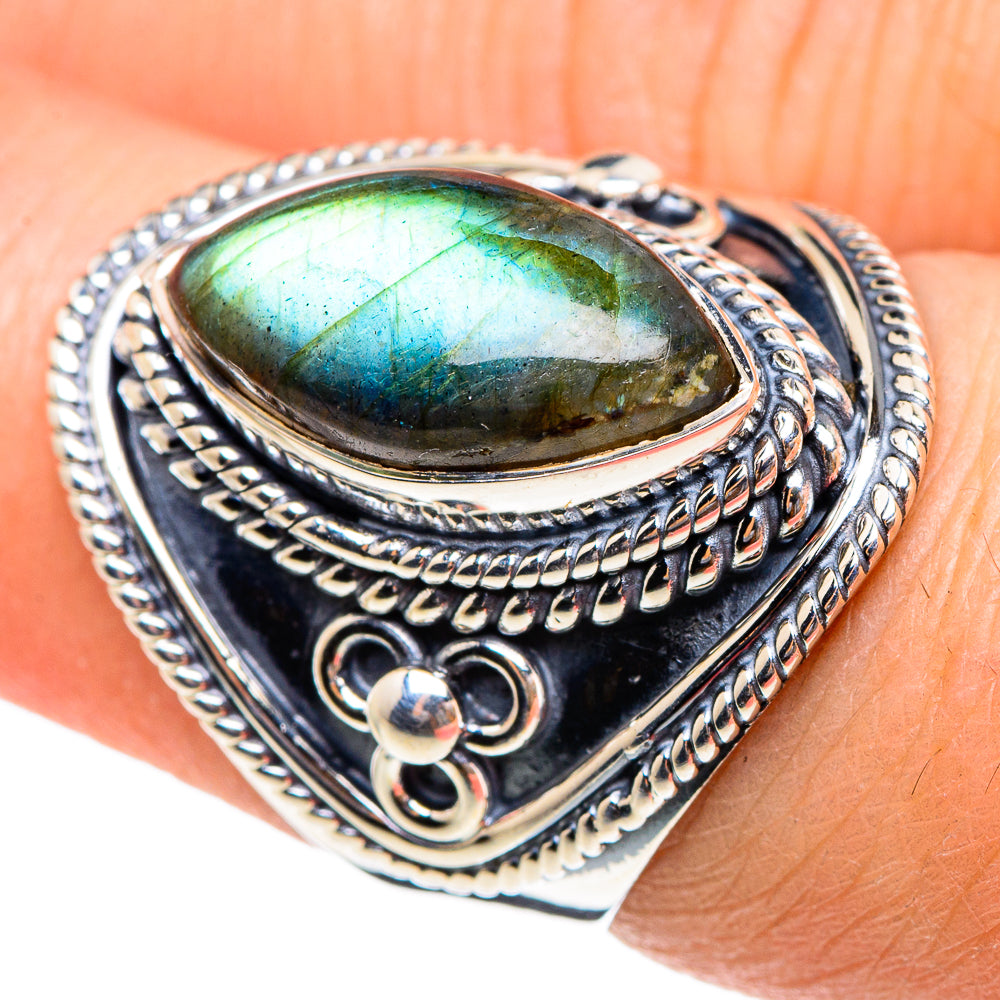 Labradorite Rings handcrafted by Ana Silver Co - RING95295