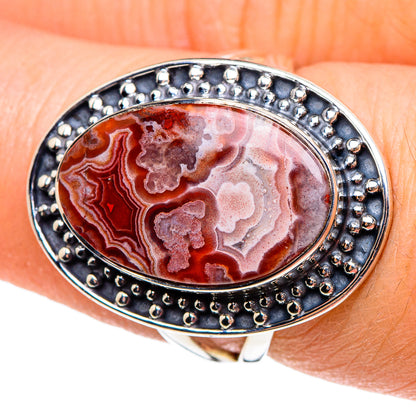 Crazy Lace Agate Rings handcrafted by Ana Silver Co - RING95296