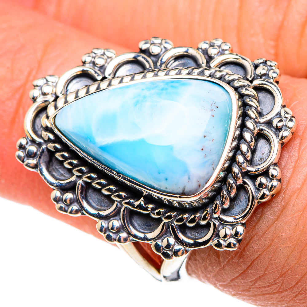Larimar Rings handcrafted by Ana Silver Co - RING95303