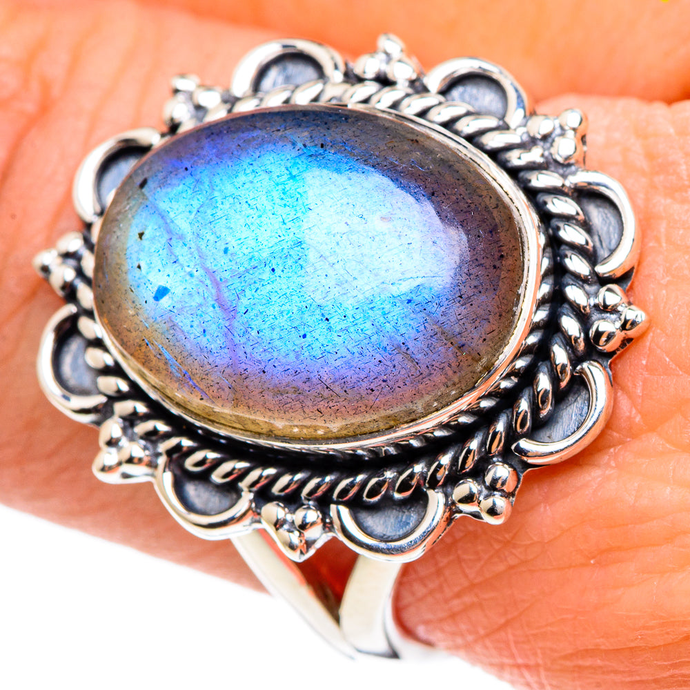 Labradorite Rings handcrafted by Ana Silver Co - RING95305