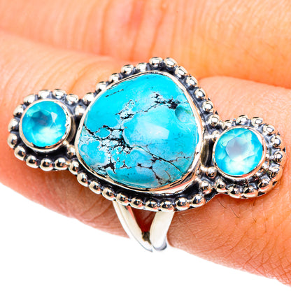 Tibetan Turquoise Rings handcrafted by Ana Silver Co - RING95306