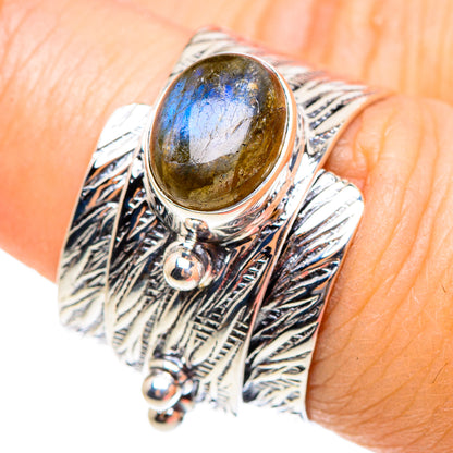 Labradorite Rings handcrafted by Ana Silver Co - RING95308