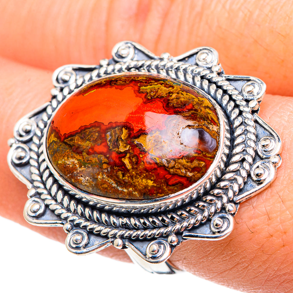 Morocco Agate Rings handcrafted by Ana Silver Co - RING95318