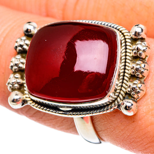 Red Onyx Rings handcrafted by Ana Silver Co - RING95322