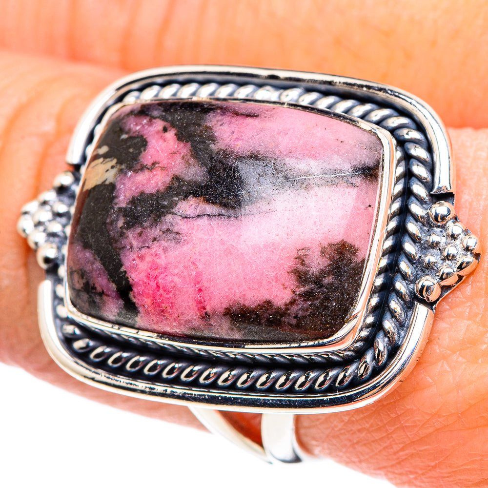 Rhodonite Rings handcrafted by Ana Silver Co - RING95325