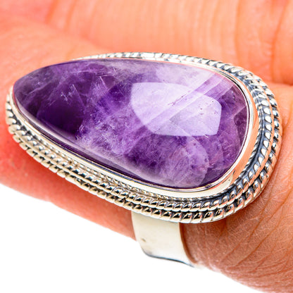 Chevron Amethyst Rings handcrafted by Ana Silver Co - RING95326