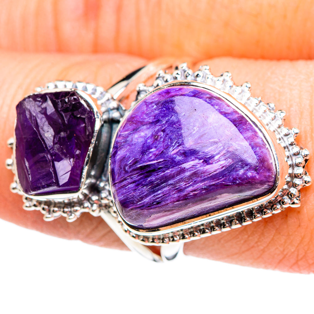 Charoite Rings handcrafted by Ana Silver Co - RING95328
