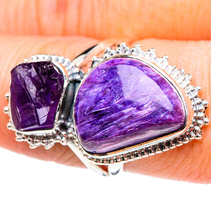 Charoite Rings handcrafted by Ana Silver Co - RING95328