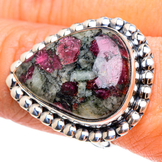 Russian Eudialyte Rings handcrafted by Ana Silver Co - RING95331