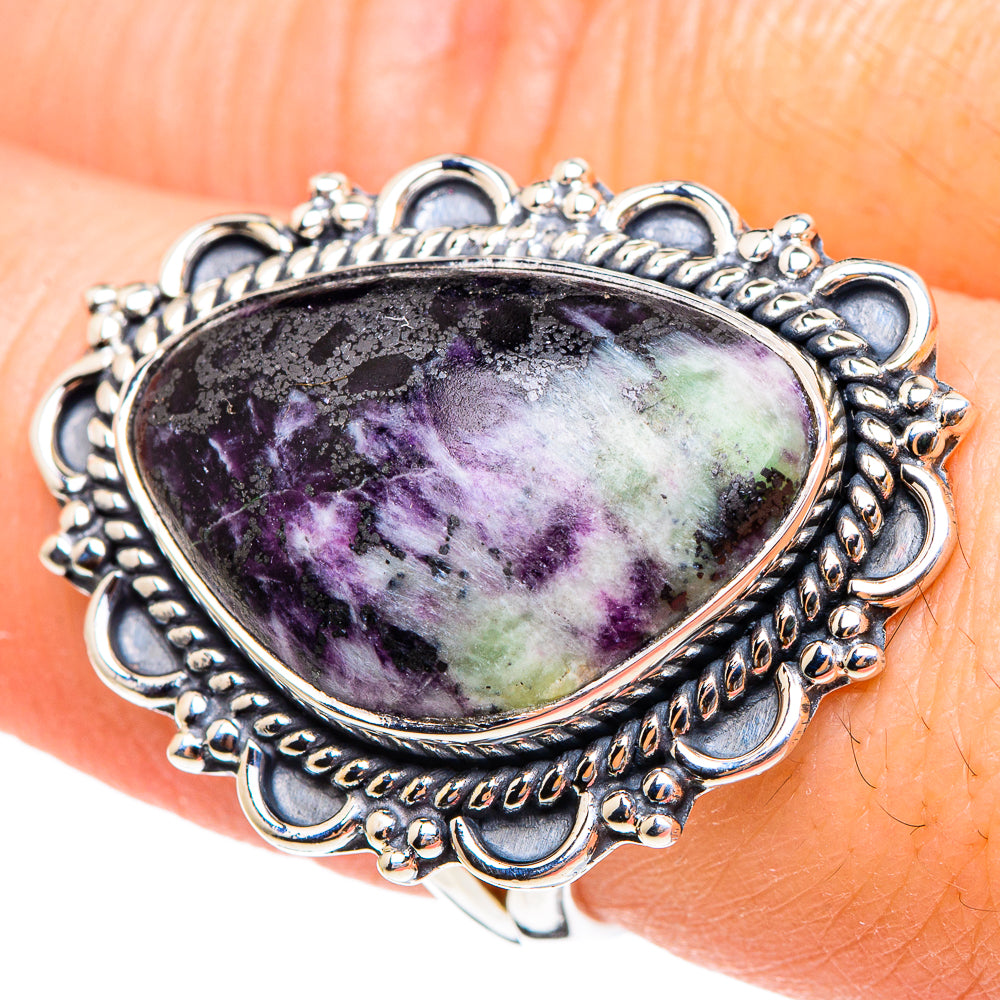 Ruby Zoisite Rings handcrafted by Ana Silver Co - RING95338