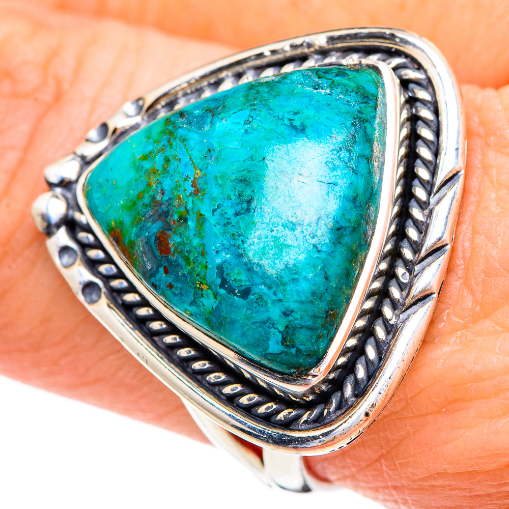 Chrysocolla Rings handcrafted by Ana Silver Co - RING95345