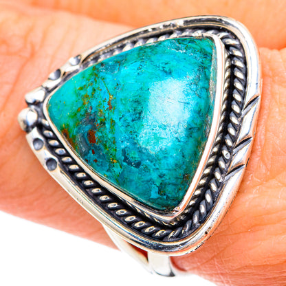 Chrysocolla Rings handcrafted by Ana Silver Co - RING95345