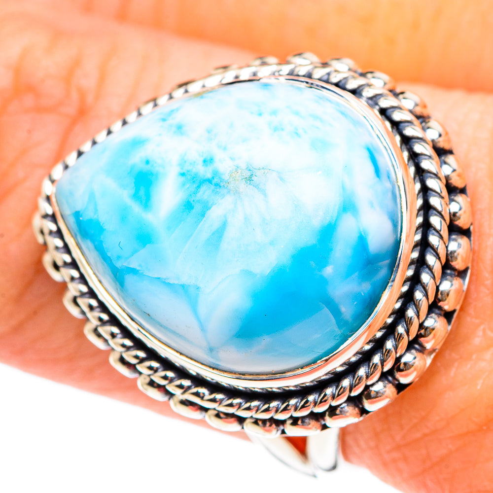 Larimar Rings handcrafted by Ana Silver Co - RING95348