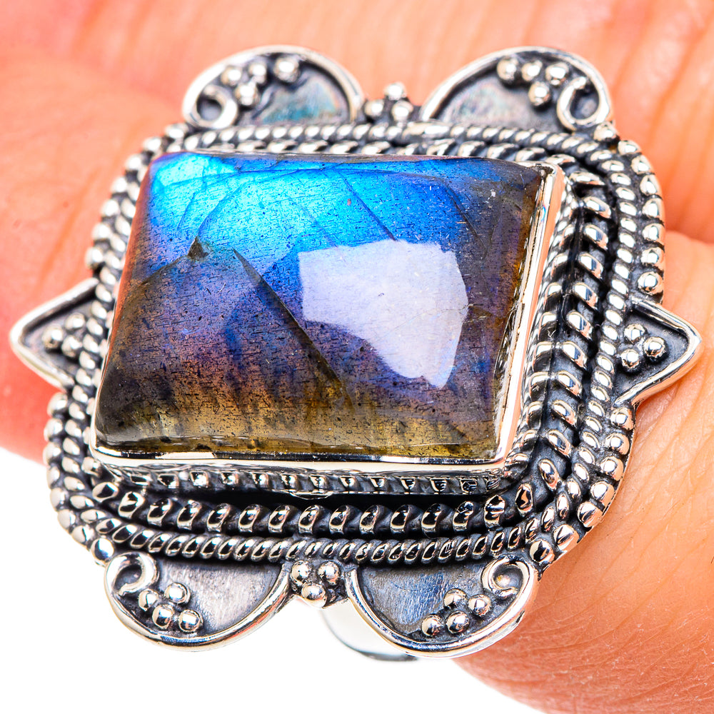 Labradorite Rings handcrafted by Ana Silver Co - RING95349