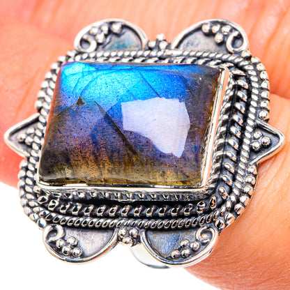 Labradorite Rings handcrafted by Ana Silver Co - RING95349