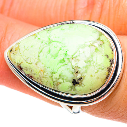 Lemon Chrysoprase Rings handcrafted by Ana Silver Co - RING95352