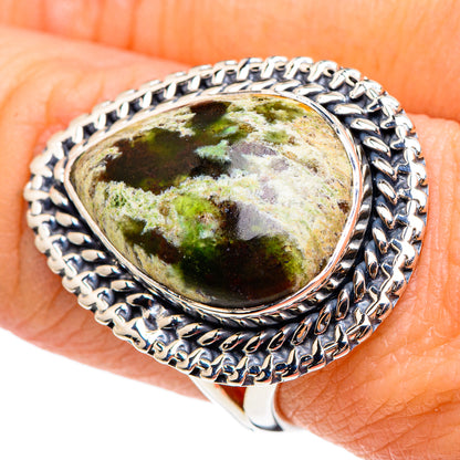 Australian Green Opal Rings handcrafted by Ana Silver Co - RING95355