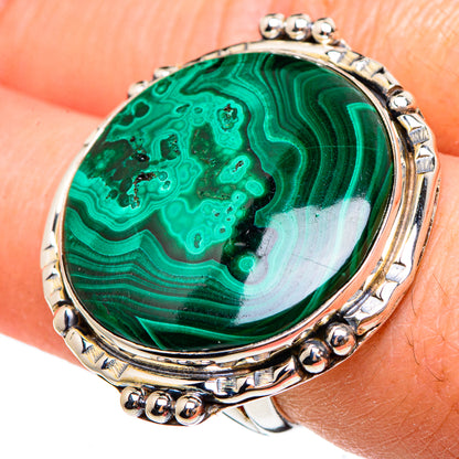 Malachite Rings handcrafted by Ana Silver Co - RING95359
