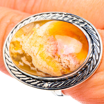 Plume Agate Rings handcrafted by Ana Silver Co - RING95374